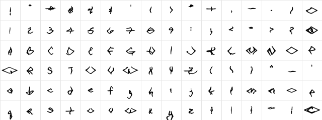 VTC SeeJoBend Bold  glyph index