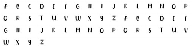 Kellang Rika FREE Regular  glyph index