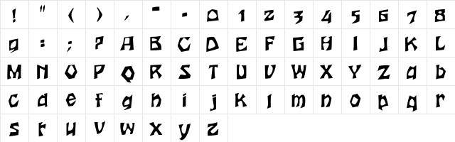 Powders-Normal Regular  glyph index