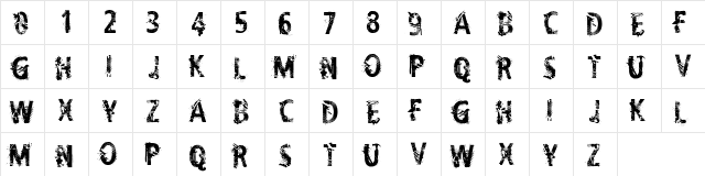 CF Life Is A Dream Regular  glyph index