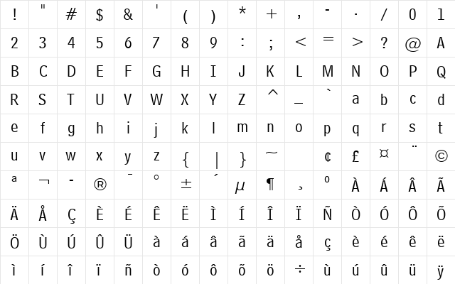 BellCent Add BT Address  glyph index