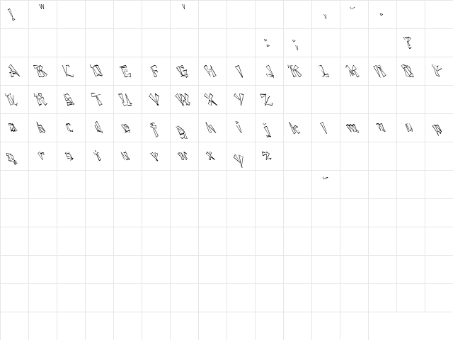 Red House 2 Regular  glyph index