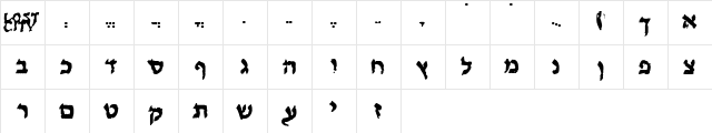 Lost City Regular  glyph index