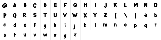 Starlight DEMO Regular  glyph index