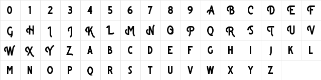 Bigsmile Sans Regular  glyph index