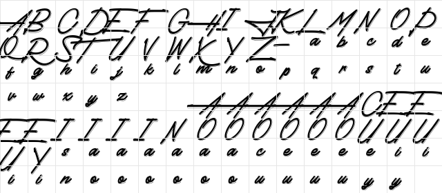 Thundergood Regular  glyph index