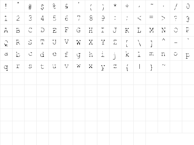CK Gutenberg Regular  glyph index