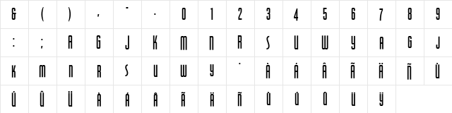 OdeonCondensedAlternate Medium  glyph index