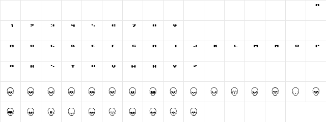 Danger Sign Regular  glyph index