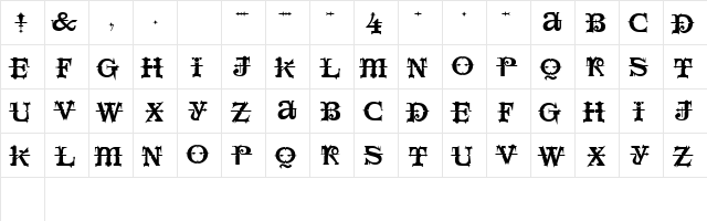 LushUs Medium  glyph index