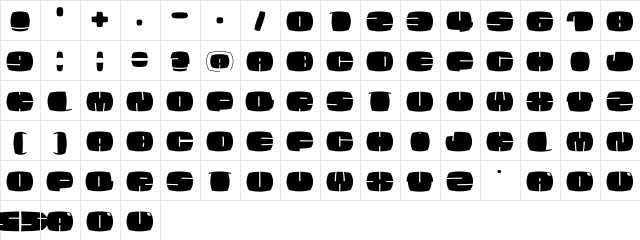 EleFontissimo Regular  glyph index