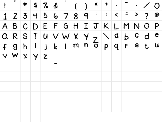 2Peas Distorted 2Peas Distorted  glyph index