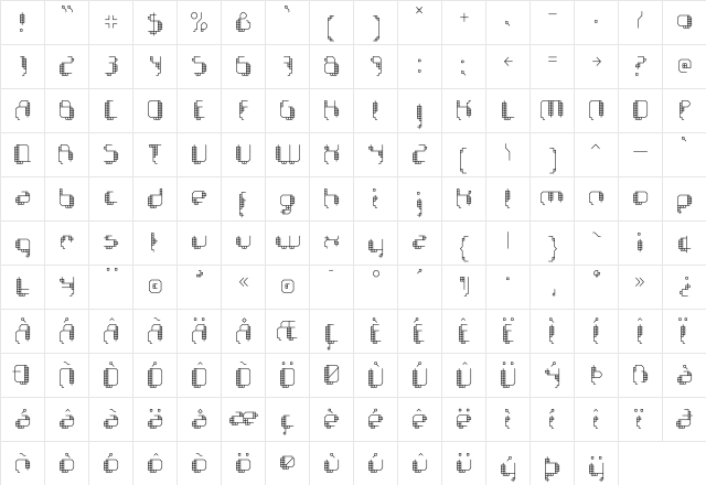 Chemo Stroke  glyph index