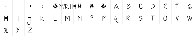 Borders Regular  glyph index