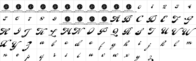 Fantera Regular  glyph index