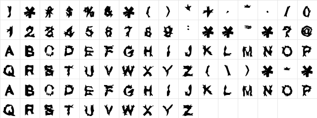 Character Deal Regular  glyph index