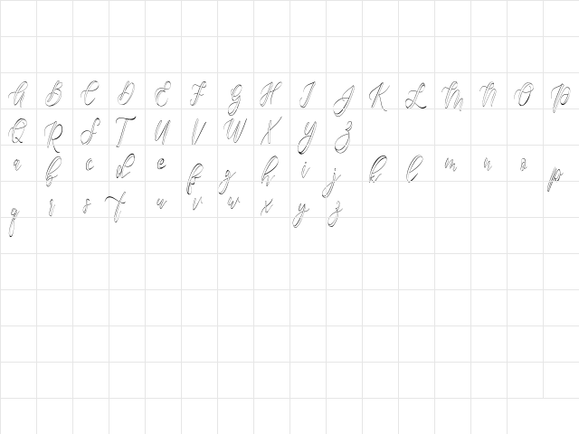fantasy hollow Regular  glyph index