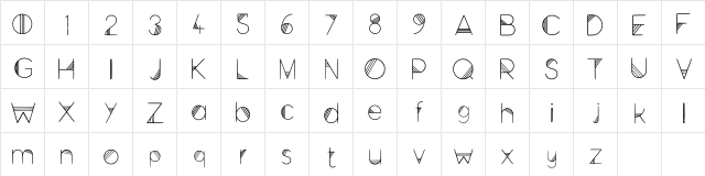 Space Regular  glyph index