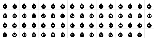AlphaShapes xmas balls Normal  glyph index