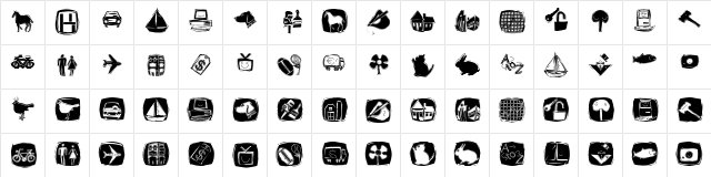 Xmas2002 Regular  glyph index