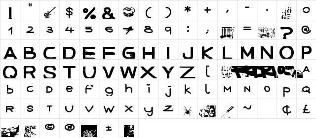 December handmade Regular  glyph index