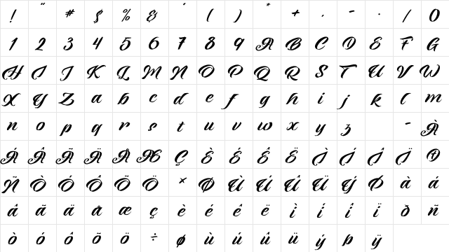 Pottery Crafting Regular  glyph index