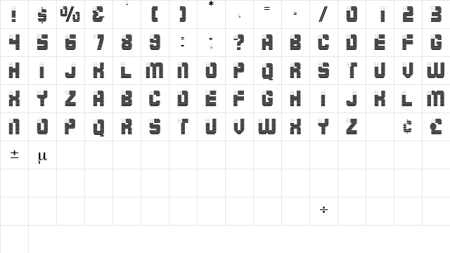FourthDisplayCapsSSK Regular  glyph index