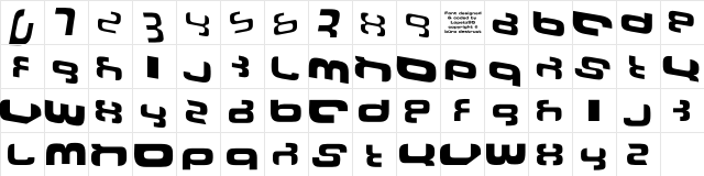 Euroor Regular  glyph index