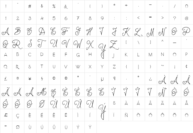 Kwintus Halved Regular  glyph index