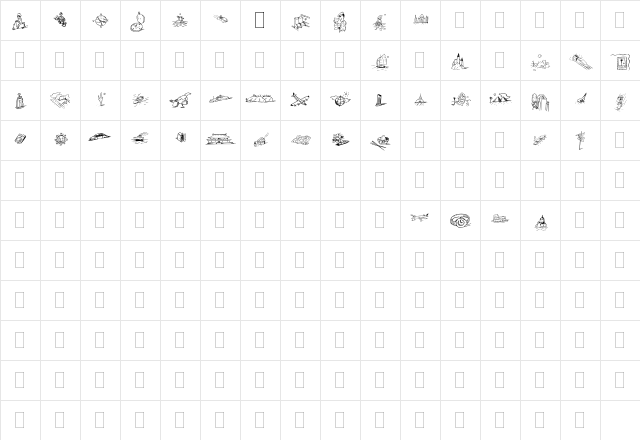 DF Journeys Two Regular  glyph index