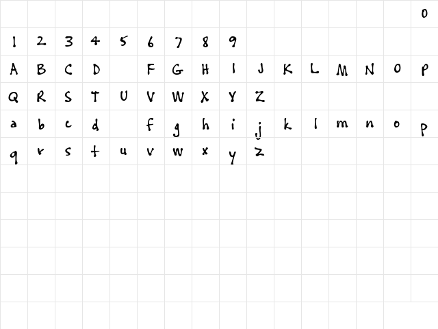 CedarStreet Regular  glyph index