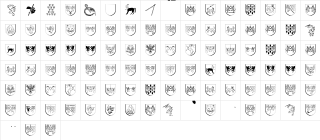 WappenAltUndNeu Regular  glyph index