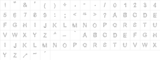 Gelstripped Medium  glyph index