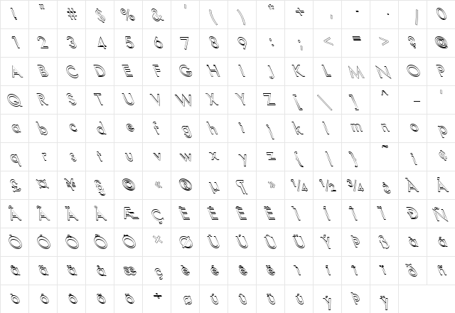 FZ BASIC 18 HOLLOW LEFTY Normal  glyph index