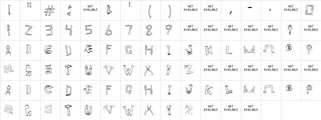 CK Tools Regular  glyph index