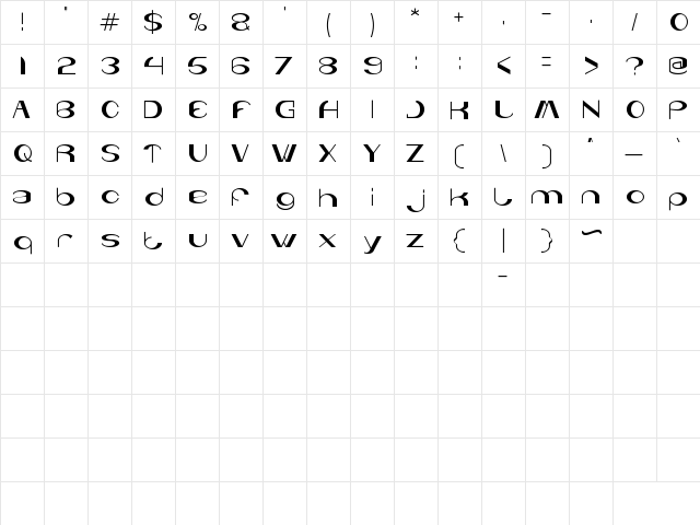 You & Me & Everyone Else Regular  glyph index