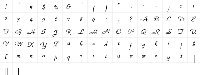 RSParkHaven Regular  glyph index