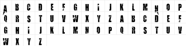 AbandoN Regular  glyph index