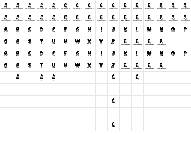 Shades of Black Regular  glyph index
