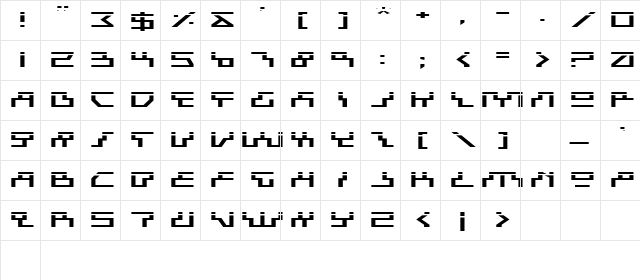 Beam Rider Expanded Laser Expanded Laser  glyph index