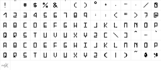 Barf At The Supermarket Regular  glyph index