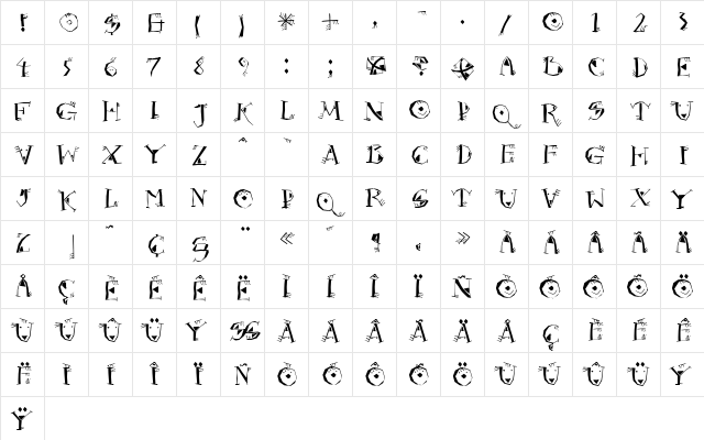 AINeptunsSerif Regular  glyph index