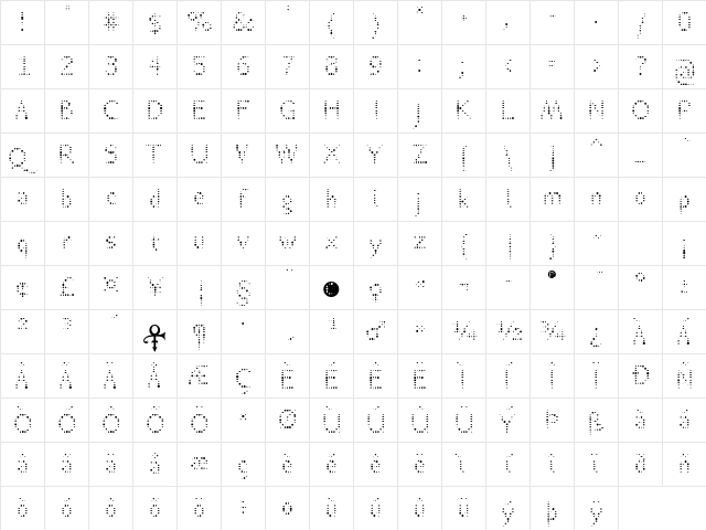 Rheostat Celsius Lite  glyph index