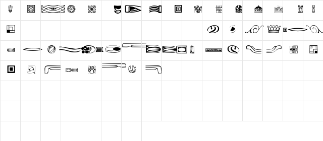 JournalDingbatsSixSSi Regular  glyph index