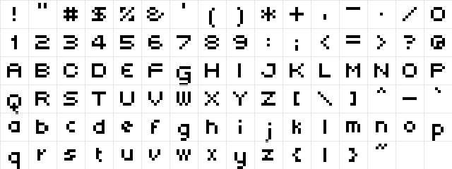 Subatomic Screen Condensed Screen  glyph index