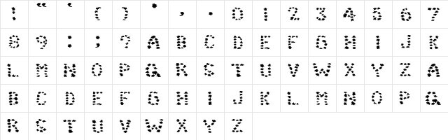 ALTITUDE Regular  glyph index