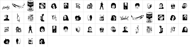 PopArt Regular  glyph index