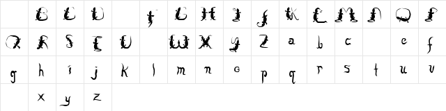 Lizzard Normal  glyph index