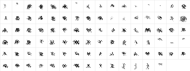 XXon XXoff Regular  glyph index