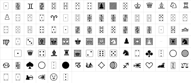 Commercial Pi Two BQ Regular  glyph index